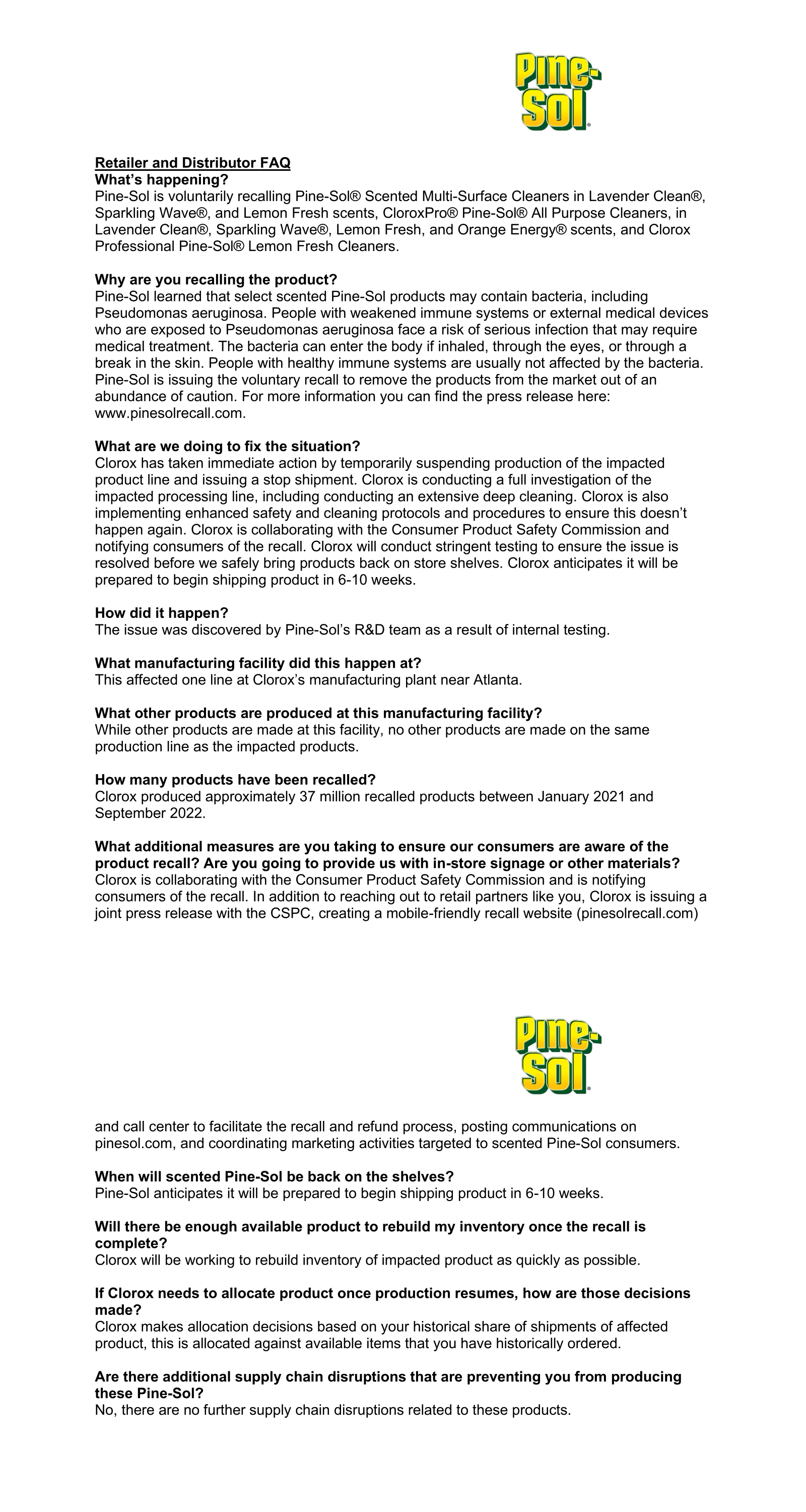 Pine Sol Skunk Repellent - dvsvino